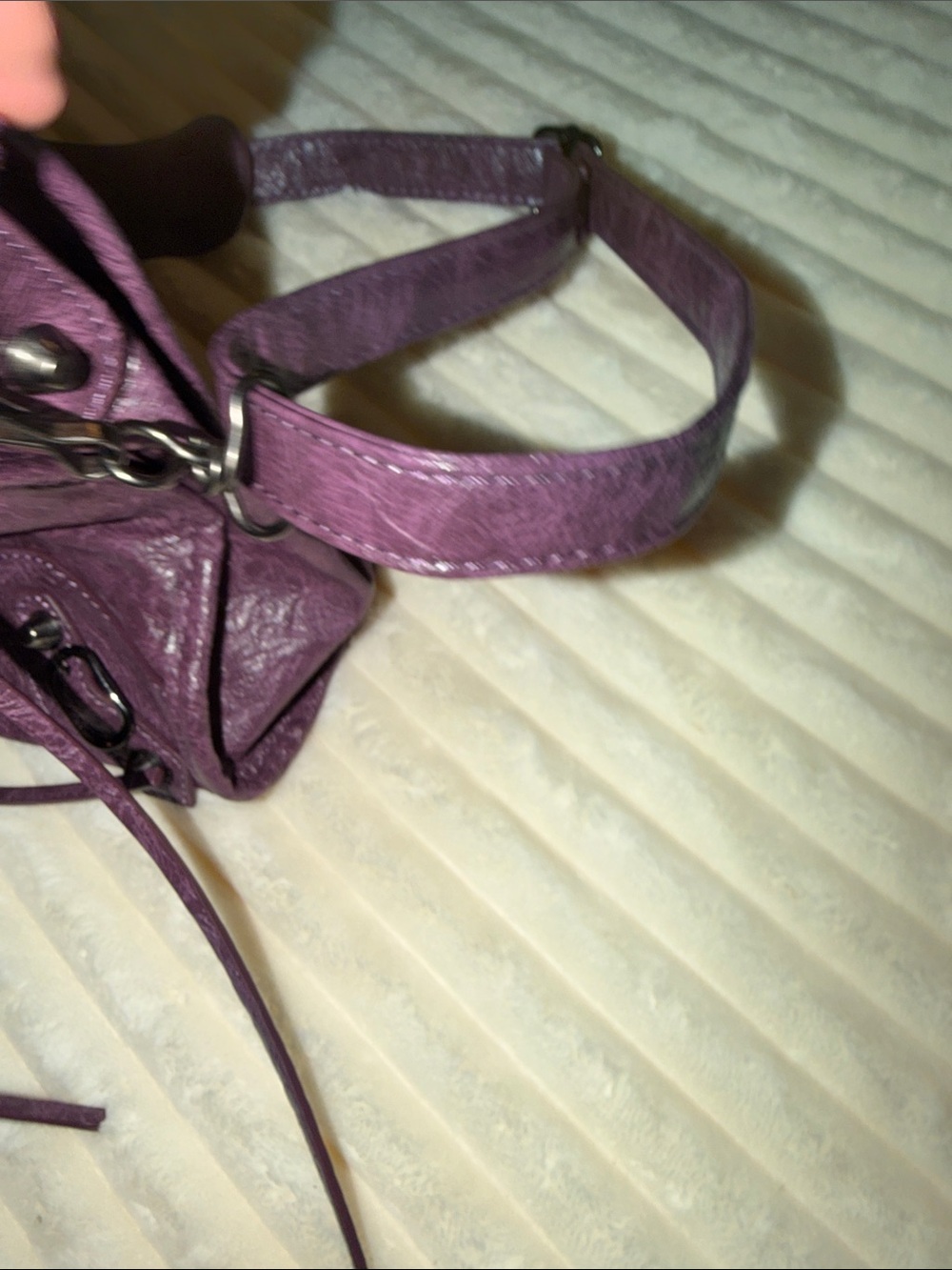 Unlisted Purple Braided-Handle Satchel with Detachable Strap - Picture 4 of 4